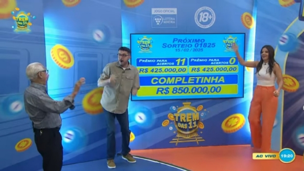 Trem das 11 premia 1301 pessoas em Minas Gerais e acumulado vai a R$ 850 mil