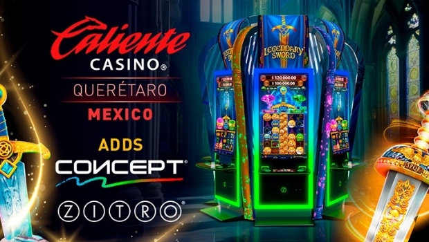 Casino Quere´taro da Caliente no Me´xico apresenta a linha de gabinetes CONCEPT da Zitro