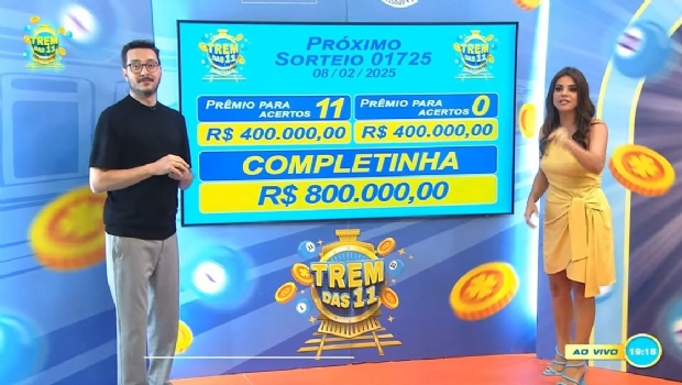 Trem das 11 premia 1255 pessoas em Minas Gerais e acumulado vai a R$ 800 mil