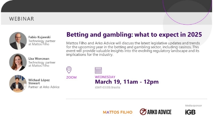 Mattos Filho organiza evento sobre as perspectivas do setor de apostas e jogos de azar em 2025