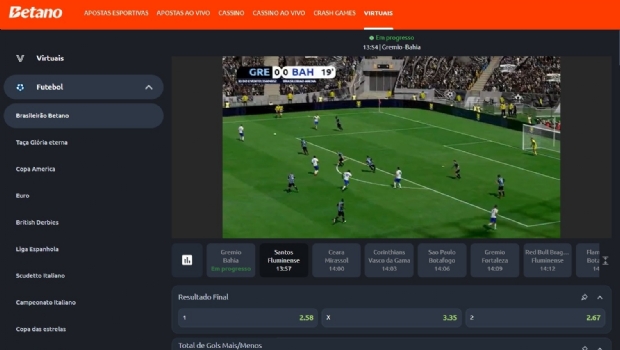 Betano launches virtual Brasileirão game on its platform in partnership with Inspired