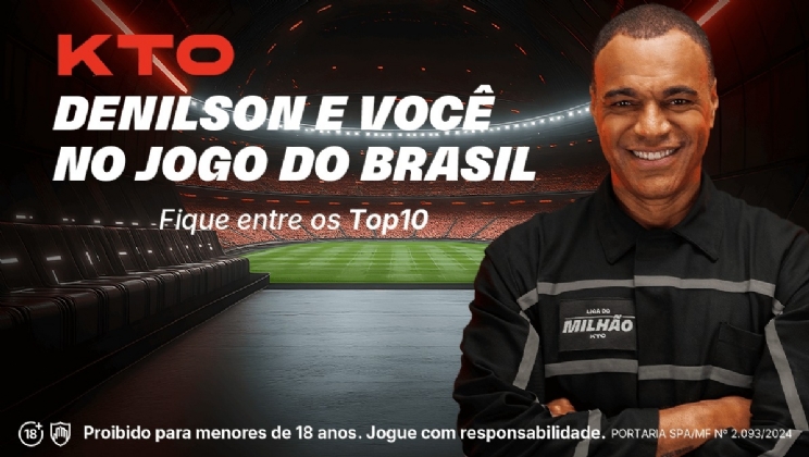 Experiência VIP na Liga do Milhão: KTO propõe assistir ao jogo do Brasil no camarote do Denilson
