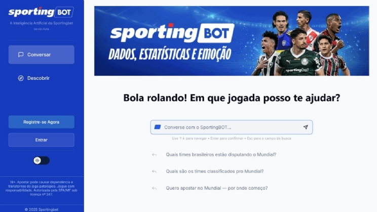 Sportingbet lança o SportingBOT, IA pioneira que otimiza as apostas esportivas
