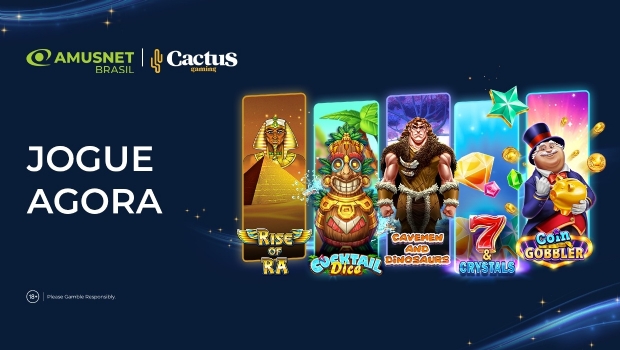 Amusnet estreia na plataforma da Cactus Gaming e expande presença no mercado brasileiro