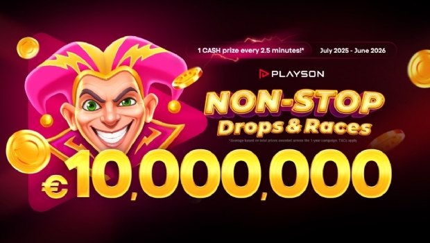 Playson launches €10,000,000 Non-Stop Drops and Races 10KK promotion