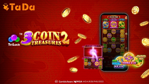 TaDa cria uma trilha de tesouros na sequência de TriLuck™, 3 Coin Treasures 2