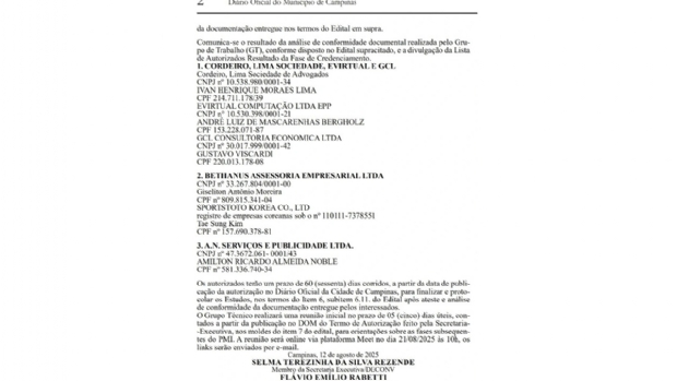 Campinas aprova três empresas para apresentar estudos sobre implantação da loteria municipal